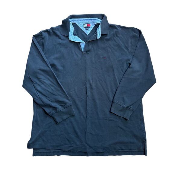Tommy Hilfiger Other - Tommy Hilfiger long-sleeved polo shirt Men’s XL Midnight Blue Classic Preppy